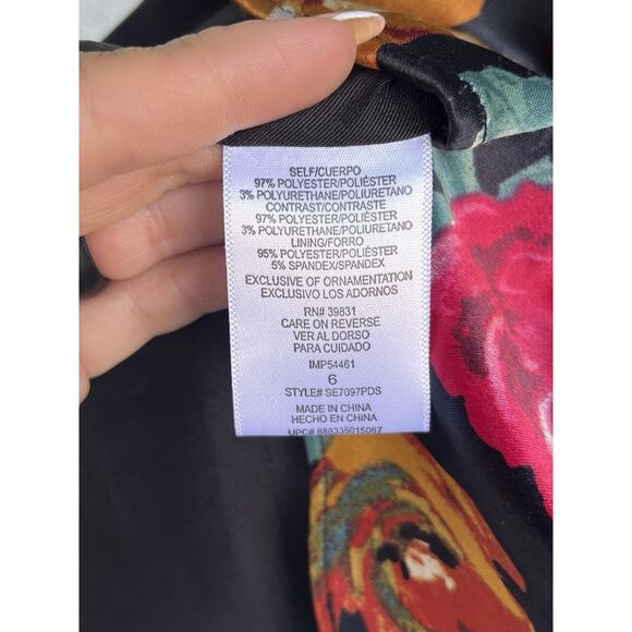 Sam Edelman Russian Romance Fit & Flare Floral Print Dress - Size 6 - Multic - Picture 6 of 7